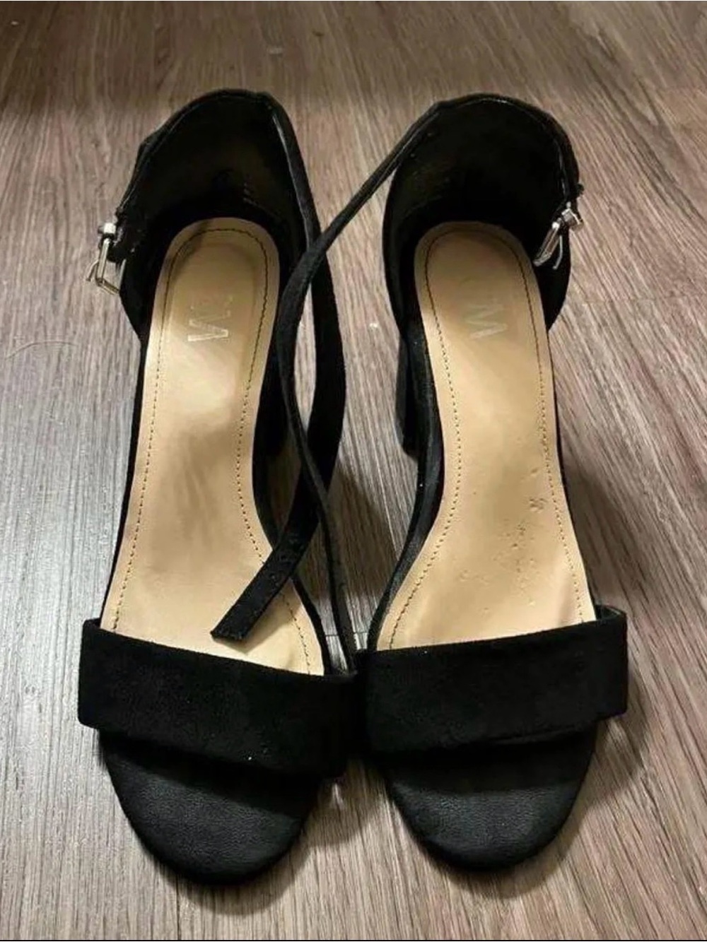 Classic Black Suede Open-Toe Women’s Sandals